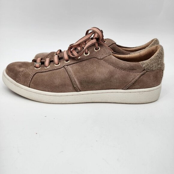 UGG Milo Suede Leather Taupe Fashion Sneakers Women's Shoes Low Top 9.5 - Picture 5 of 10